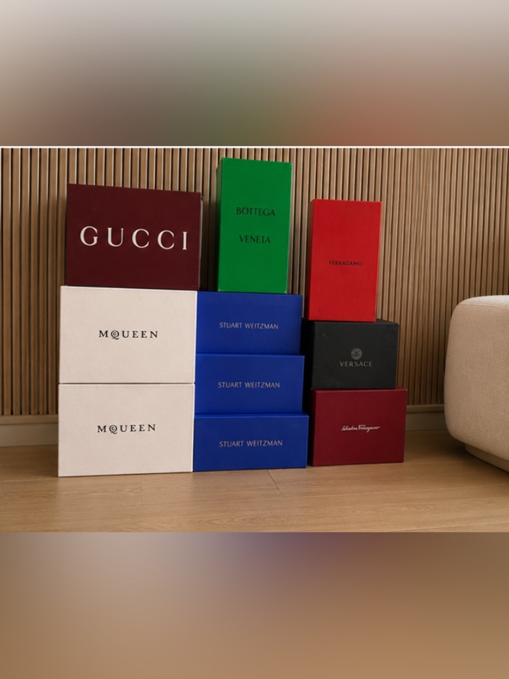 10 Authentic Designer Shoe Boxes – Gucci, Versace, Bottega, McQueen & More